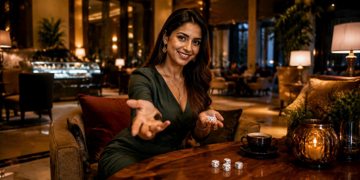 Indian dice game with model playing casino