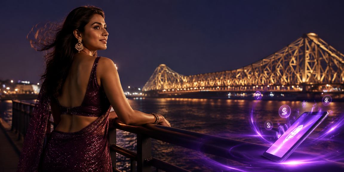 Kolkata player's smartphone showing casino gaming in India