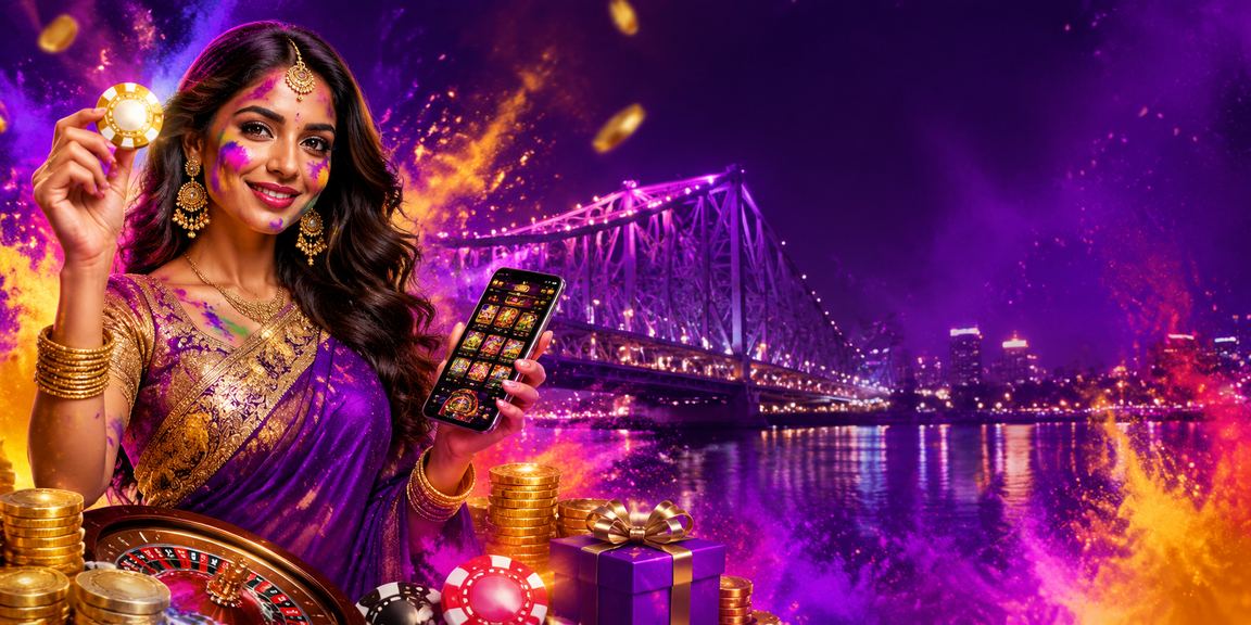 Mobile casino gaming during Holi festival in Kolkata